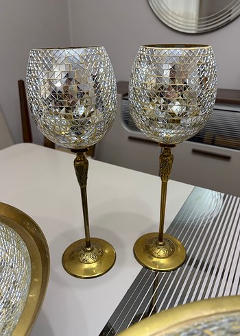 Altın Renkli Etnik Desenli Salon Dekorasyonu - Görsel 2