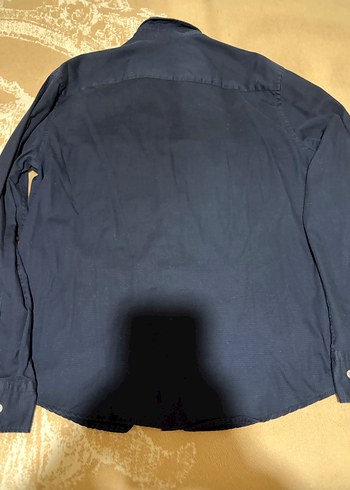 Düğmeli Lacivert Erkek Gömlek - Görsel 4