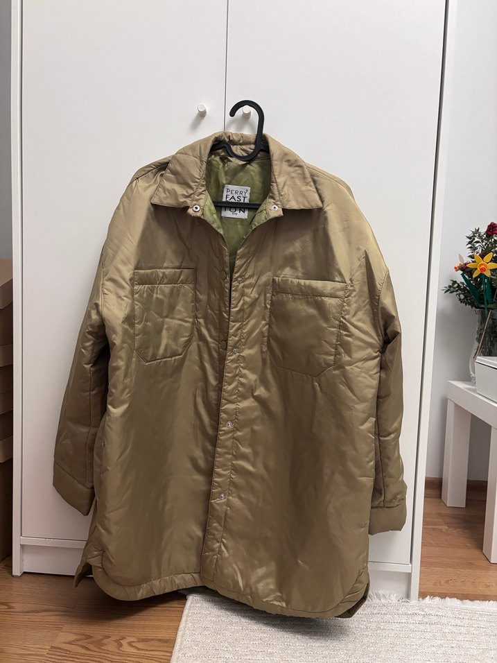 Yağ yeşili Kadın yağmurluk - Görsel 2