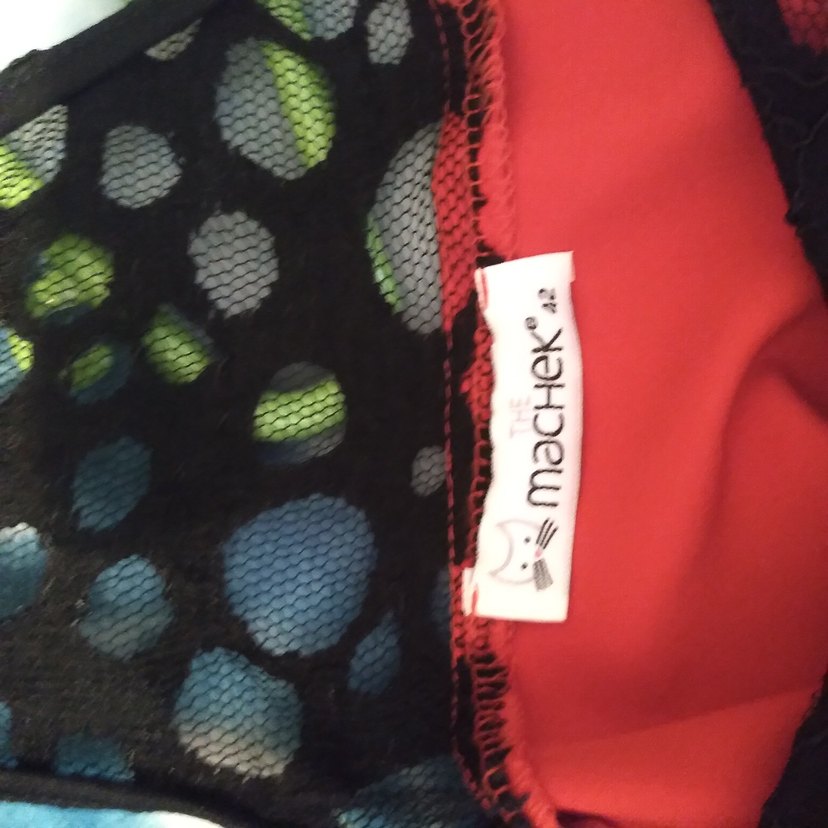 Asimetrik Siyah Detaylı Kırmızı Midi Elbise - Görsel 5