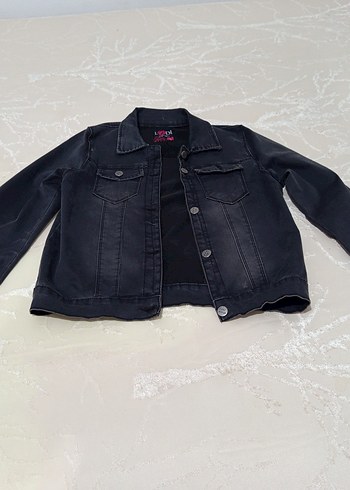 Siyah Düğmeli Kadın Kot Ceket - Görsel 2