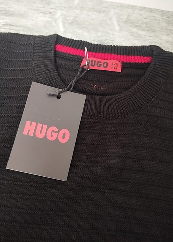 HUGO Siyah Erkek Street Wear Kazak - Görsel 5