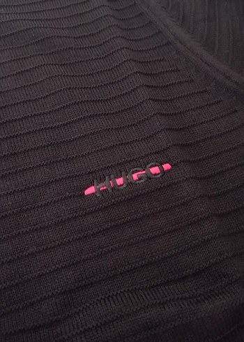 HUGO Siyah Erkek Street Wear Kazak - Görsel 4