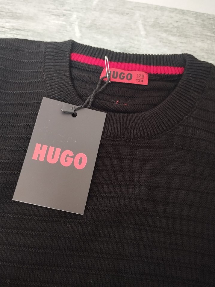 HUGO Siyah Erkek Street Wear Kazak - Görsel 5