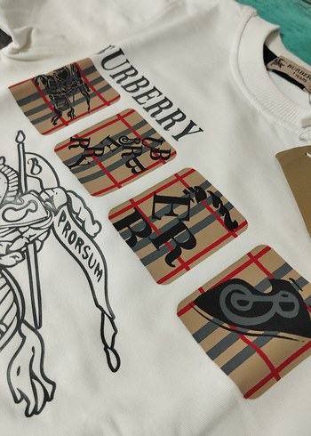 Burberry Çocuk Beyaz Baskılı Sweatshirt - Görsel 5