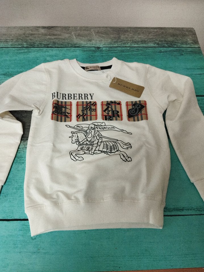 Burberry Çocuk Beyaz Baskılı Sweatshirt - Görsel 2