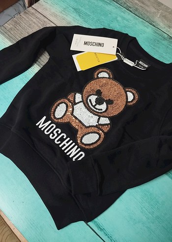 MOSCHINO Erkek Çocuk Kahverengi Ayıcık Baskılı Sweatshirt - Görsel 6