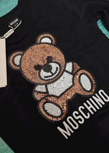 MOSCHINO Erkek Çocuk Kahverengi Ayıcık Baskılı Sweatshirt - Görsel 8