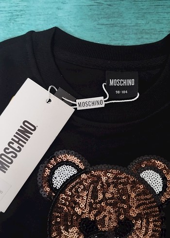 MOSCHINO Erkek Çocuk Kahverengi Ayıcık Baskılı Sweatshirt - Görsel 3