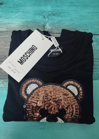 MOSCHINO Erkek Çocuk Kahverengi Ayıcık Baskılı Sweatshirt - Görsel 5