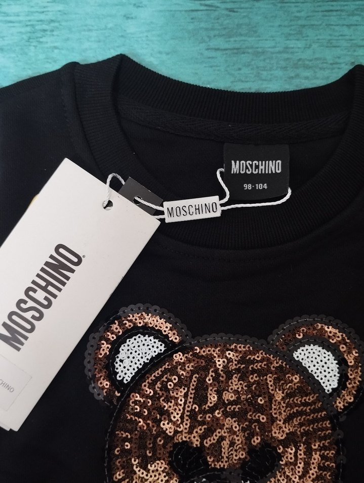 MOSCHINO Erkek Çocuk Kahverengi Ayıcık Baskılı Sweatshirt - Görsel 3