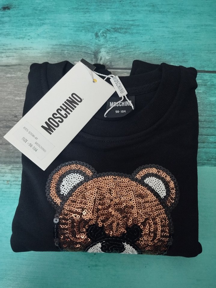 MOSCHINO Erkek Çocuk Kahverengi Ayıcık Baskılı Sweatshirt - Görsel 5
