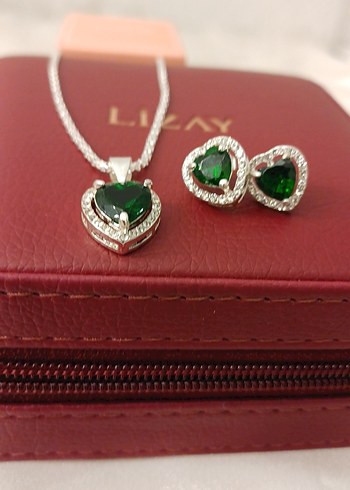 Yeşil Taşlı Modern Klasik Kadın Takı Seti - Görsel 16