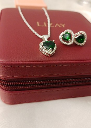 Yeşil Taşlı Modern Klasik Kadın Takı Seti - Görsel 20