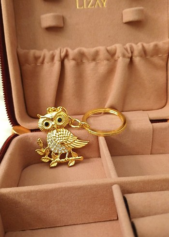 Altın Renk Parlak özel seri baykuş anahtarlık/çanta süsü - Görsel 10