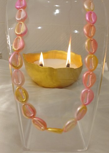 Pembe Boncuklu Uzun Bohem Kolye - Görsel 5