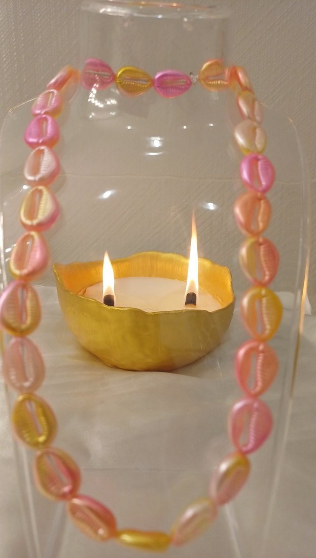 Pembe Boncuklu Uzun Bohem Kolye - Görsel 3