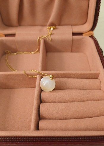 Gold İnci Detaylı Zincir Kolye - Görsel 17