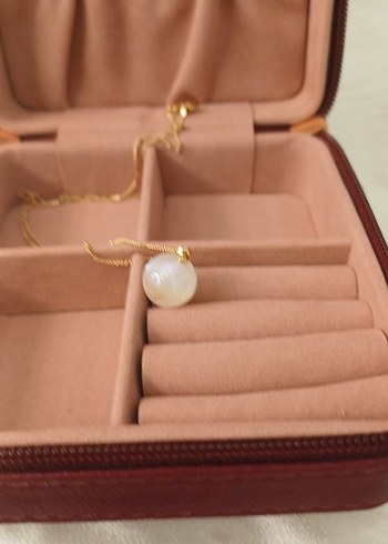 Gold İnci Detaylı Zincir Kolye - Görsel 16