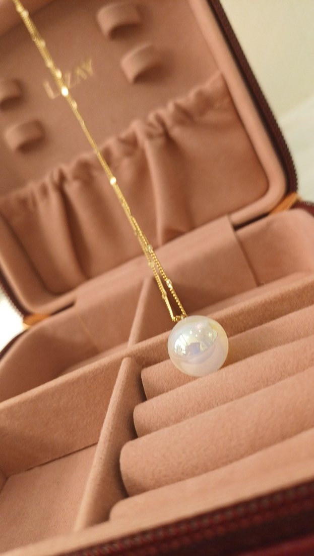 Gold İnci Detaylı Zincir Kolye - Görsel 4