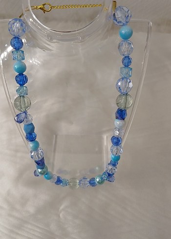 Mavi Boncuklu Uzun Bohem Kolye - Görsel 6
