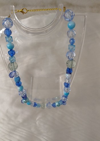 Mavi Boncuklu Uzun Bohem Kolye - Görsel 7