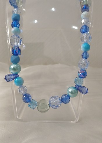 Mavi Boncuklu Uzun Bohem Kolye - Görsel 2