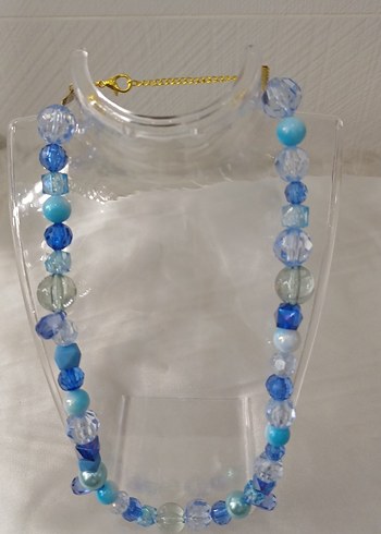 Mavi Boncuklu Uzun Bohem Kolye - Görsel 5