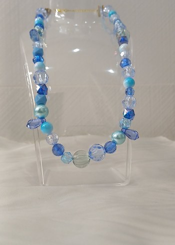Mavi Boncuklu Uzun Bohem Kolye - Görsel 4