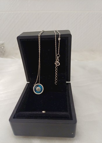 925 ayar gümüş nazar boncuğu Kolye - Görsel 17