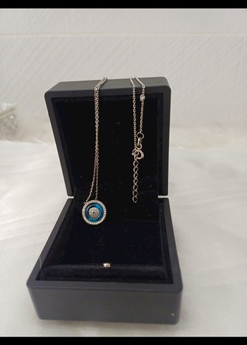 925 ayar gümüş nazar boncuğu Kolye - Görsel 5