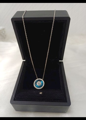 925 ayar gümüş nazar boncuğu Kolye - Görsel 10