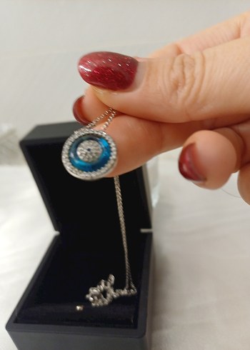 925 ayar gümüş nazar boncuğu Kolye - Görsel 13