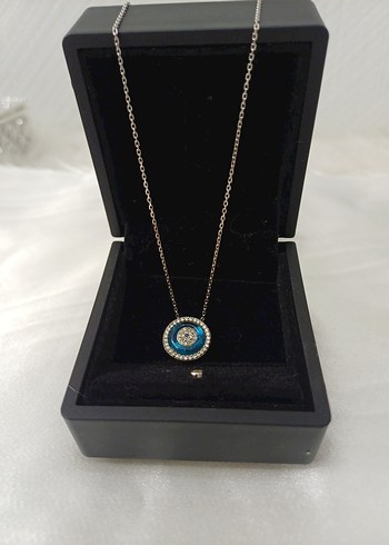 925 ayar gümüş nazar boncuğu Kolye - Görsel 14