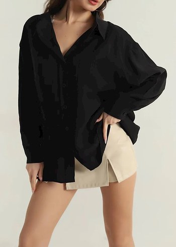 siyah gömlek - Görsel 2