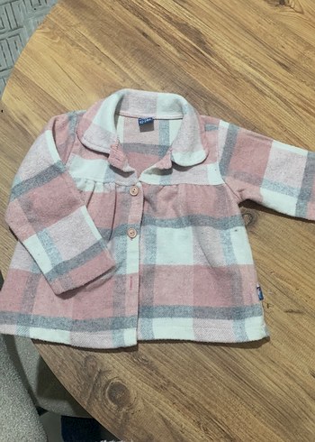 Kız Çocuk Pembe Düğmeli Uzun Kollu Gömlek - Görsel 3