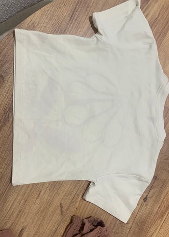 Beyaz Kız Çocuk Baskılı Kısa Kollu Tişört - Görsel 2