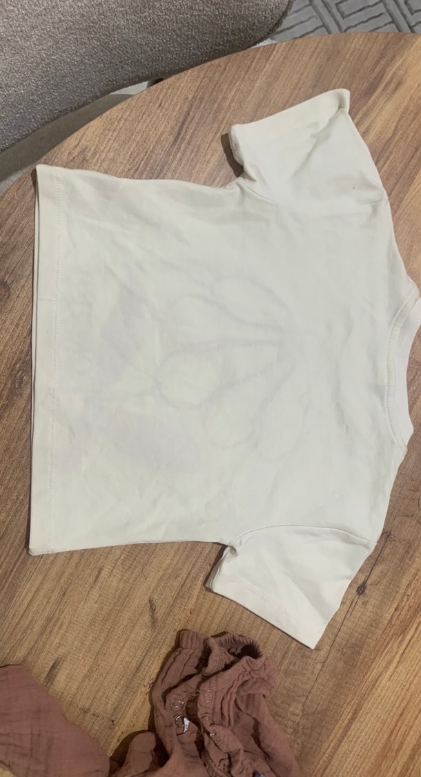 Beyaz Kız Çocuk Baskılı Kısa Kollu Tişört - Görsel 2