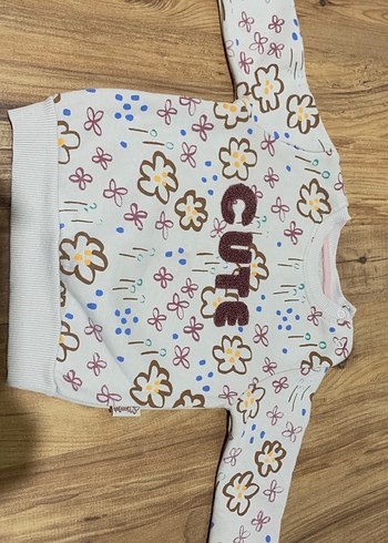 Çiçekli Kapüşonlu Kız Sweatshirt - Görsel 2