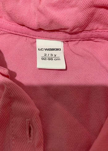 Pembe Kısa Kollu Düğmeli Keten Gömlek - Görsel 2