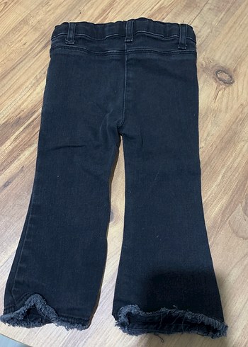 Kız Çocuk Gri Denim Volanlı Pantolon - Görsel 3