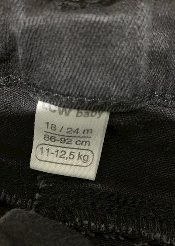 Kız Çocuk Gri Denim Volanlı Pantolon - Görsel 4