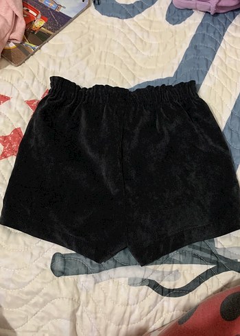 Düğmeli Siyah Pamuklu Kız Şortu - Görsel 2