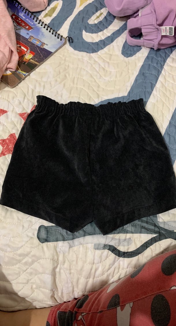 Düğmeli Siyah Pamuklu Kız Şortu - Görsel 2