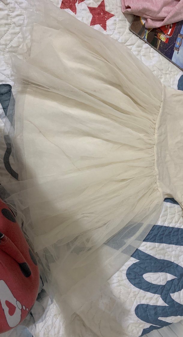 Kız Çocuk Beyaz Pamuklu Kısa Kollu Elbise - Görsel 2