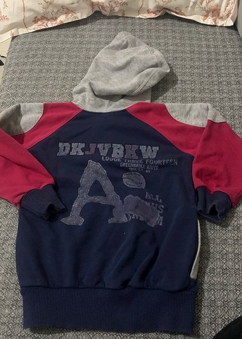 Kapüşonlu Fermuarlı Erkek Çocuk Sweatshirt 3/4 yaş - Görsel 2