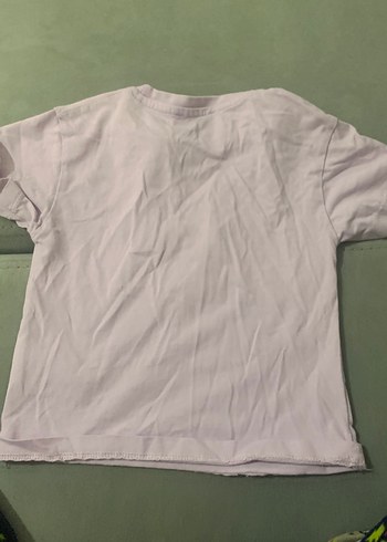 Kız Çocuk Gri Kelebek Baskılı Tişört - Görsel 2