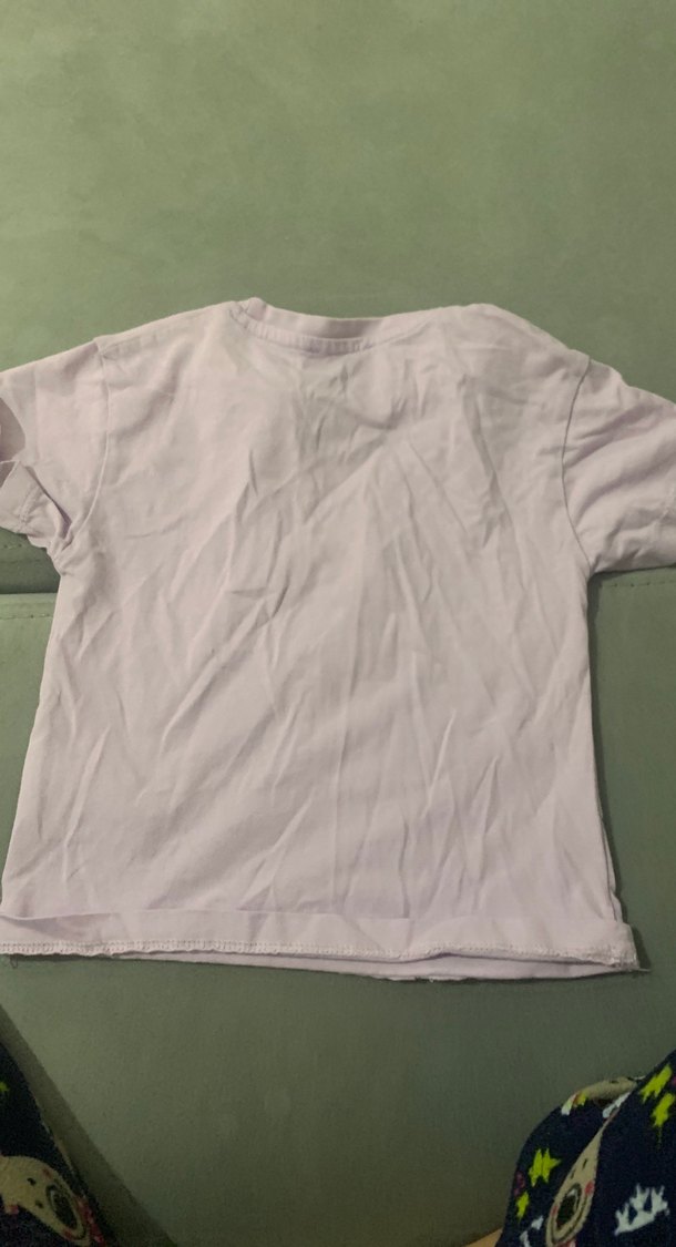 Kız Çocuk Gri Kelebek Baskılı Tişört - Görsel 2