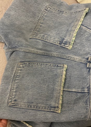 Mavi Pastel Renkli Kadın Denim Bol Kesim Pantolon - Görsel 5