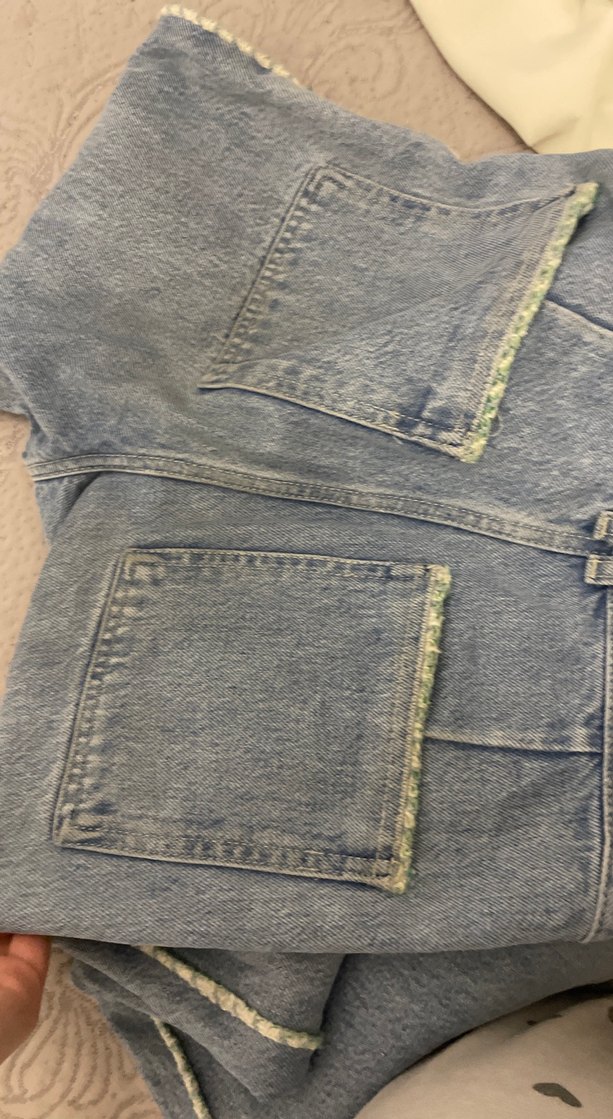 Mavi Pastel Renkli Kadın Denim Bol Kesim Pantolon - Görsel 5